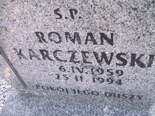 Roman Karczewski 1959 Nowa Sól - Grobonet - Wyszukiwarka osób pochowanych