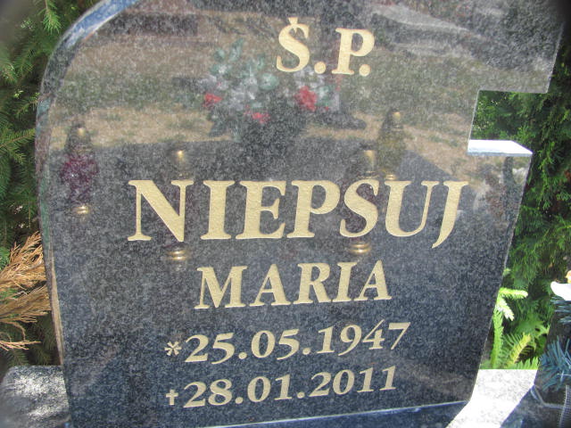 Maria Niepsuj 1947 Nowa Sól - Grobonet - Wyszukiwarka osób pochowanych