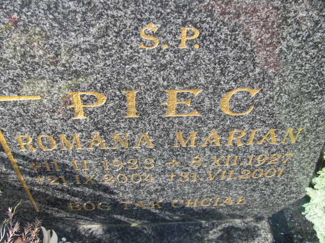 Marian Piec 1927 Nowa Sól - Grobonet - Wyszukiwarka osób pochowanych