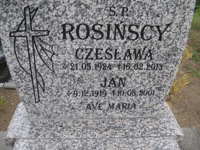 Czesława Rosińska 1924 Nowa Sól - Grobonet - Wyszukiwarka osób pochowanych