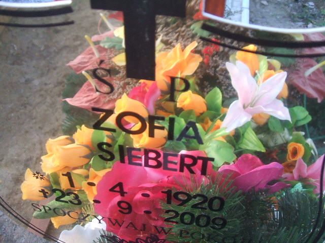 Zofia Siebert 1920 Nowa Sól - Grobonet - Wyszukiwarka osób pochowanych