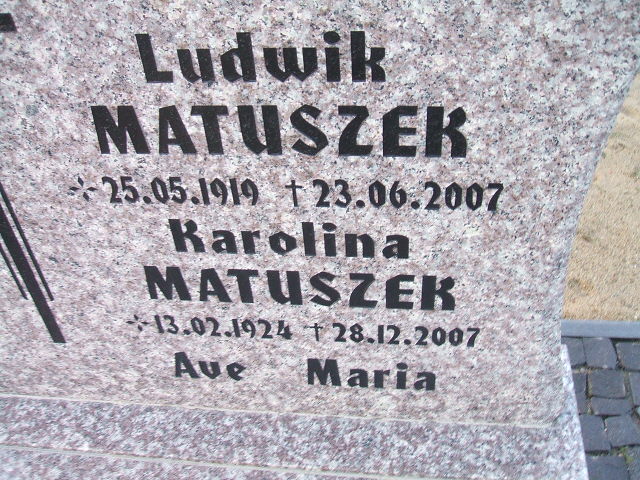 Karolina Matuszek 1924 Nowa Sól - Grobonet - Wyszukiwarka osób pochowanych