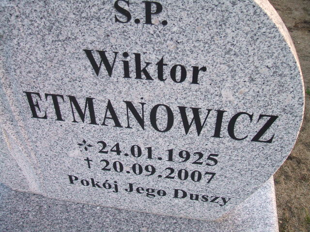 Wiktor Etmanowicz 1925 Nowa Sól - Grobonet - Wyszukiwarka osób pochowanych