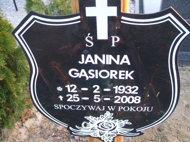Janina Gąsiorek 1932 Nowa Sól - Grobonet - Wyszukiwarka osób pochowanych