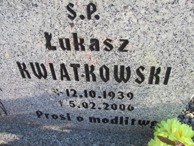 Łukasz Kwiatkowski 1939 Nowa Sól - Grobonet - Wyszukiwarka osób pochowanych